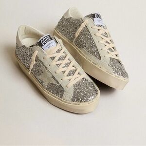 Golden Goose Glitter and Cream Women's Sneakers